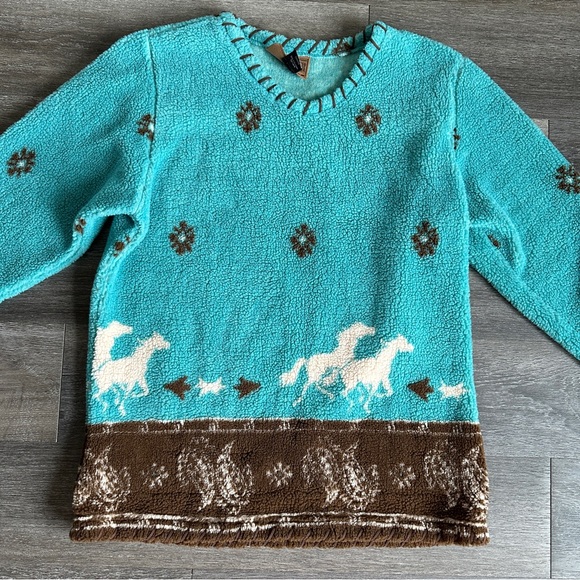 Rough Rider vintage western cowboy soft fleece warm sweatshirt - Picture 2 of 5